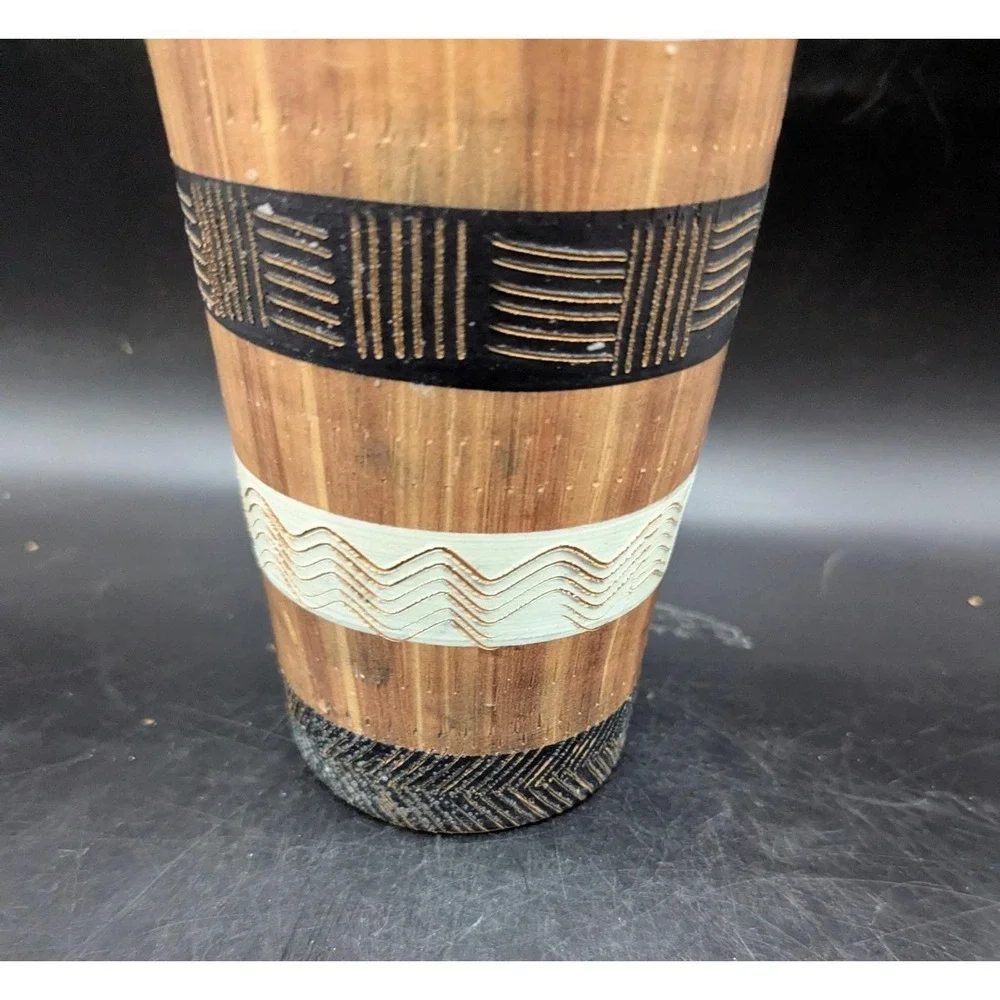 Vintage Redware Italian Pottery Ceramic Vase Mid Century Brown Decor 8.75
